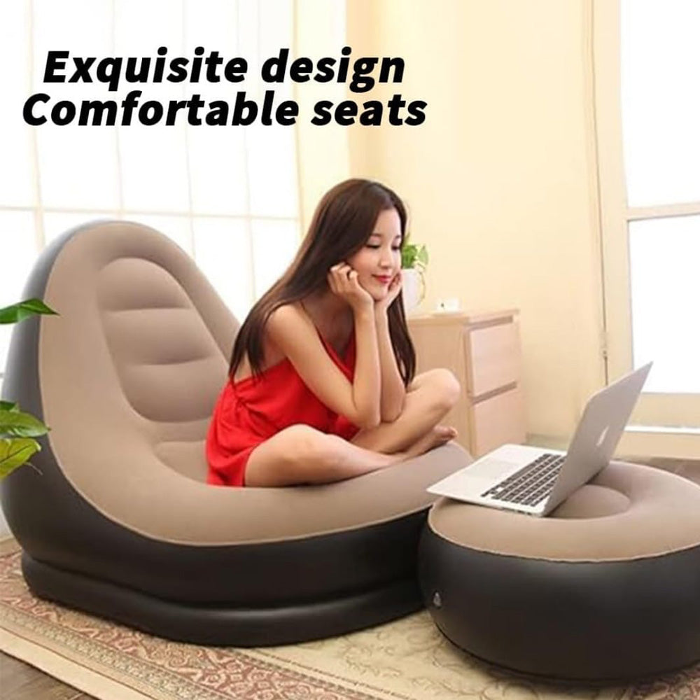Inflatable Air Sofa with Footrest