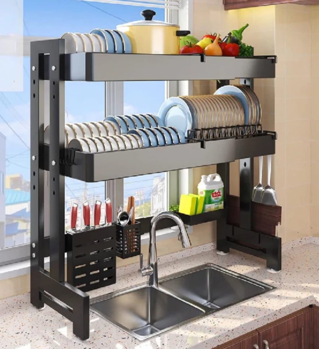 Dish Rack Double Shelf