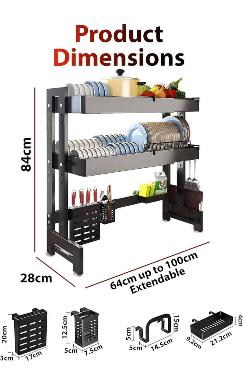 Dish Rack Double Shelf