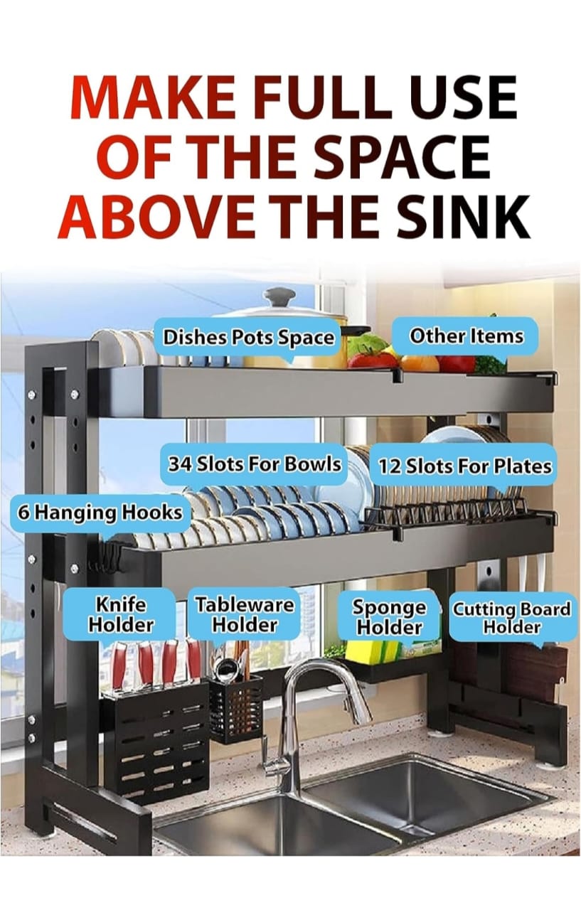 Dish Rack Double Shelf