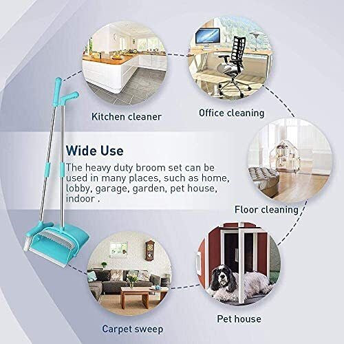 FREE Home Delivery, Dust Pan & Broom Set For Home And Office Use - مجموعة مجرفة ومكنسة للاستخدام المنزلي والمكتبي