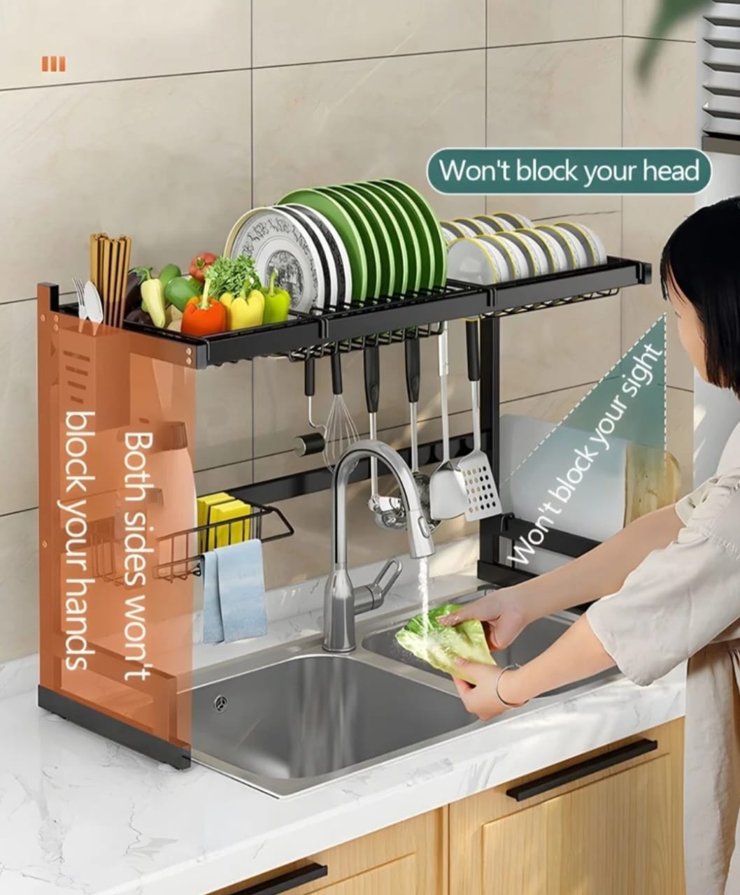 dish rack over sink