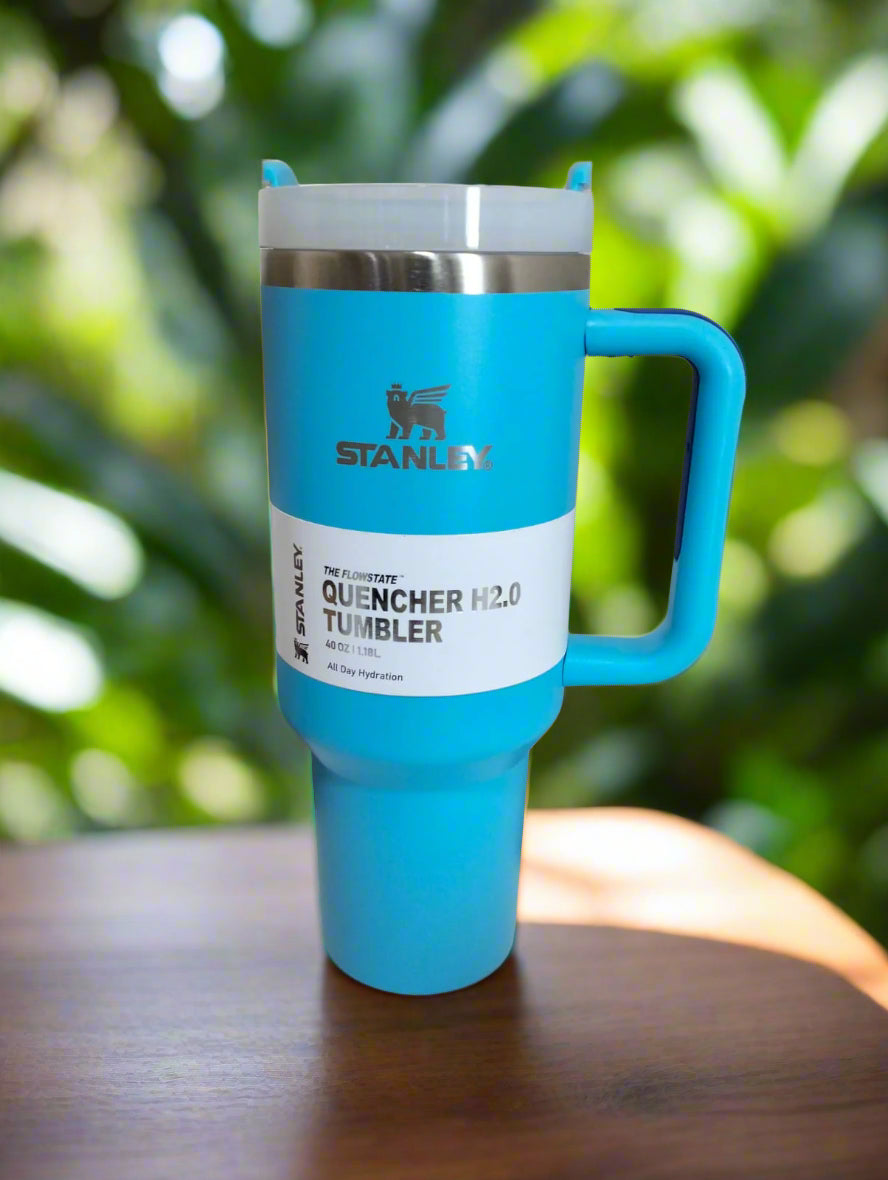 FREE Home Delivery, High Quality Stanley Tumbler With Straw, Lid, 40 Oz (1200ml) for Water, Coffee, Smoothies. Free Home Delivery In The Main Cities Of The UAE - كوب ستانلي عالي الجودة مع قشة