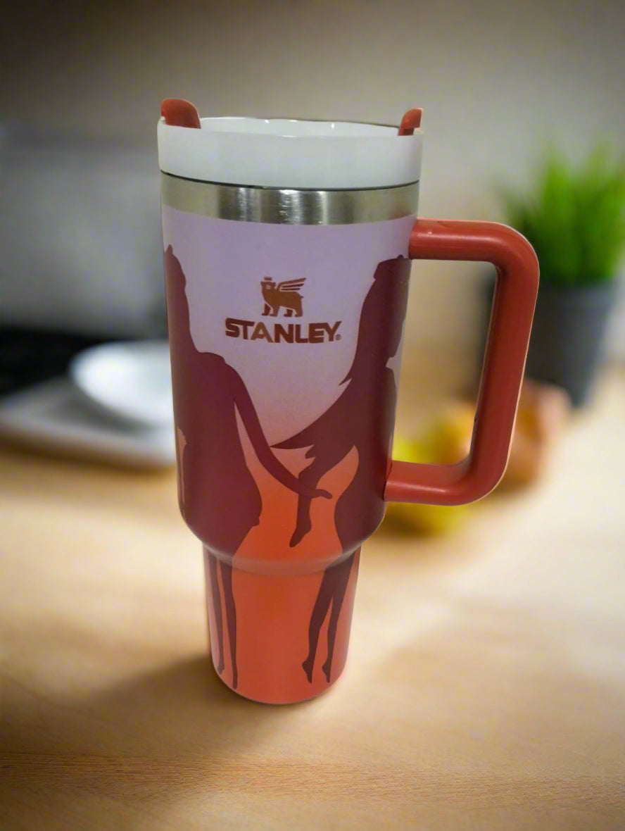 FREE Home Delivery, High Quality Stanley Tumbler With Straw, Lid, 40 Oz (1200ml) for Water, Coffee, Smoothies. Free Home Delivery In The Main Cities Of The UAE - كوب ستانلي عالي الجودة مع قشة