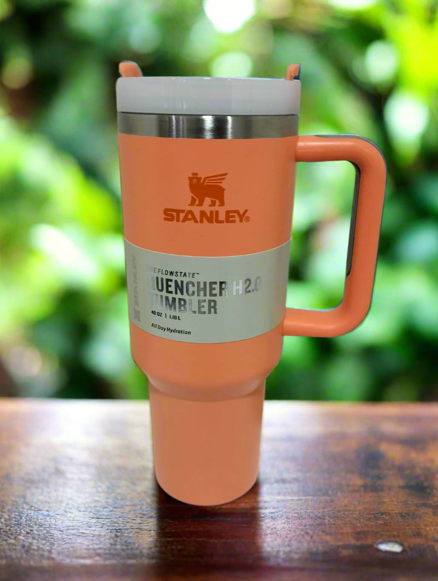 FREE Home Delivery, High Quality Stanley Tumbler With Straw, Lid, 40 Oz (1200ml) for Water, Coffee, Smoothies. Free Home Delivery In The Main Cities Of The UAE - كوب ستانلي عالي الجودة مع قشة