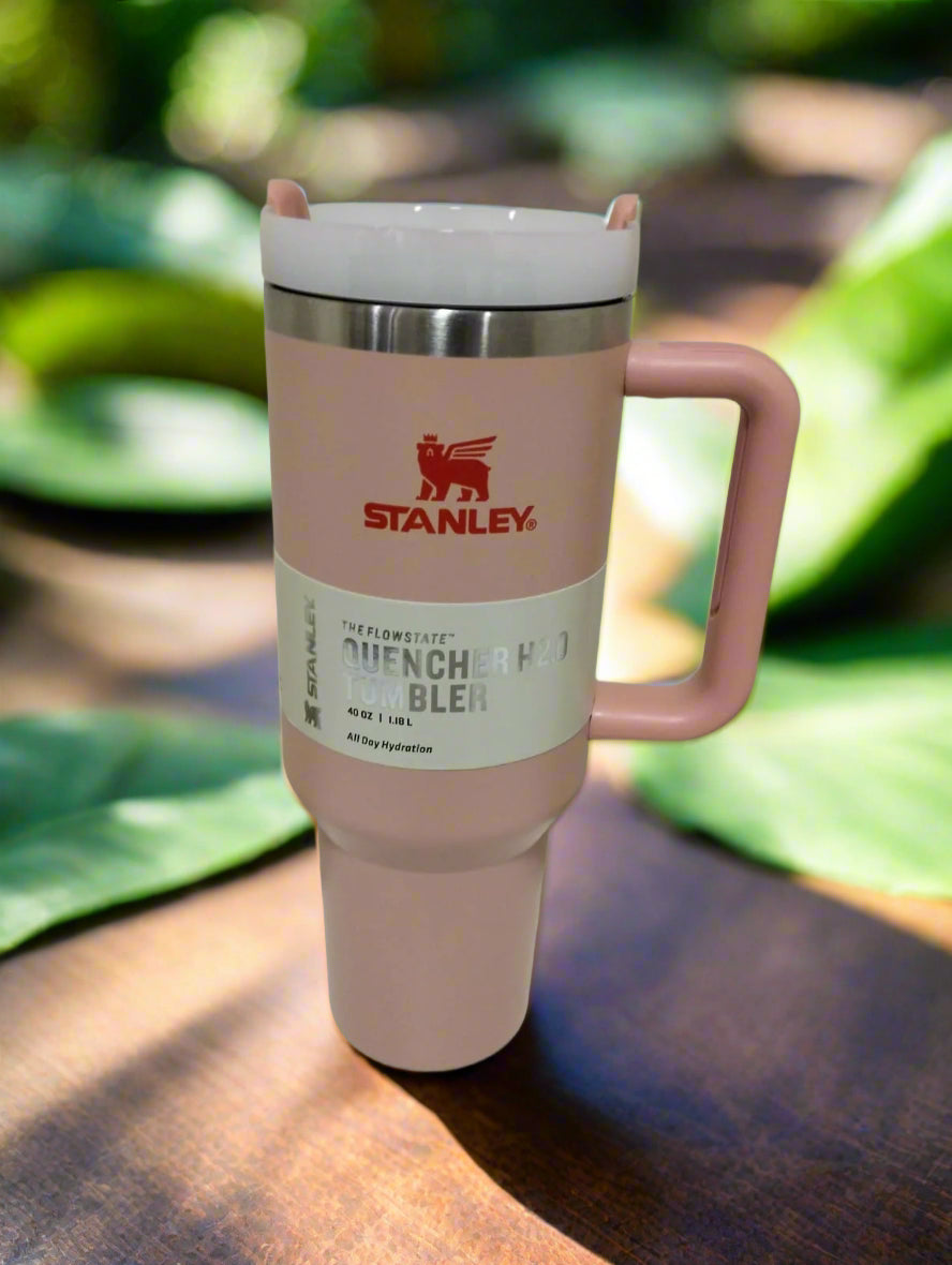 FREE Home Delivery, High Quality Stanley Tumbler With Straw, Lid, 40 Oz (1200ml) for Water, Coffee, Smoothies. Free Home Delivery In The Main Cities Of The UAE - كوب ستانلي عالي الجودة مع قشة