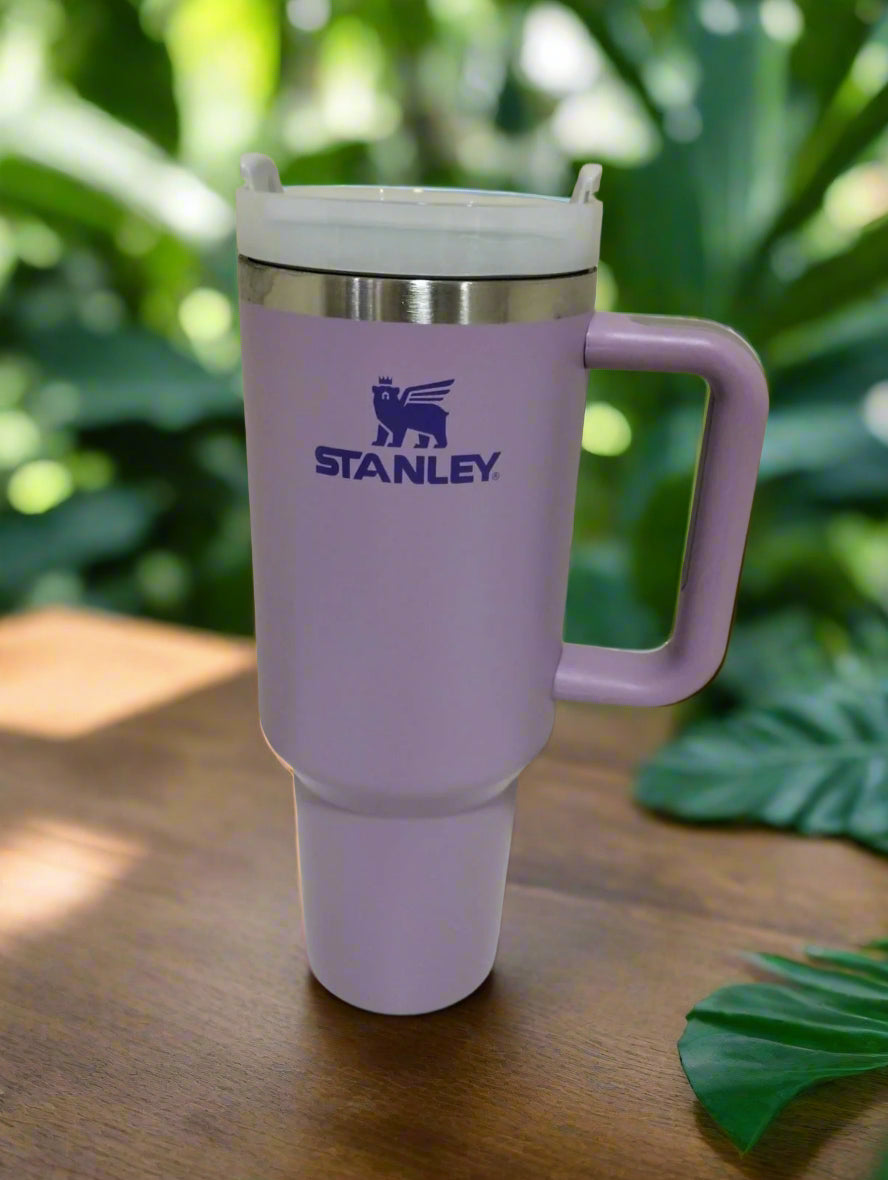 FREE Home Delivery, High Quality Stanley Tumbler With Straw, Lid, 40 Oz (1200ml) for Water, Coffee, Smoothies. Free Home Delivery In The Main Cities Of The UAE - كوب ستانلي عالي الجودة مع قشة