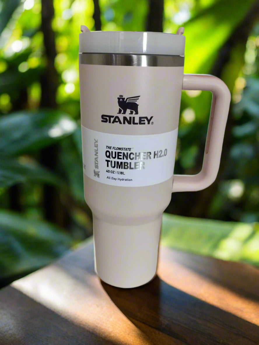 FREE Home Delivery, High Quality Stanley Tumbler With Straw, Lid, 40 Oz (1200ml) for Water, Coffee, Smoothies. Free Home Delivery In The Main Cities Of The UAE - كوب ستانلي عالي الجودة مع قشة