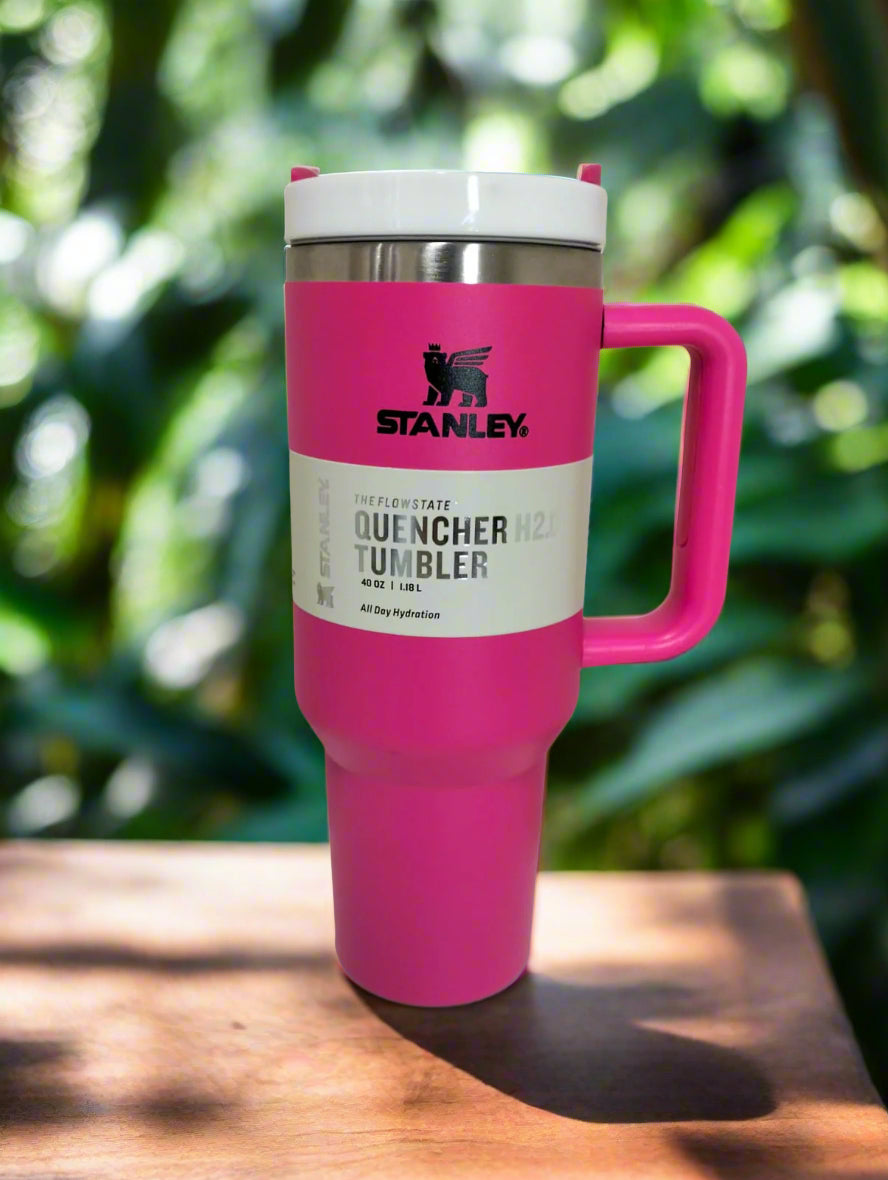 FREE Home Delivery, High Quality Stanley Tumbler With Straw, Lid, 40 Oz (1200ml) for Water, Coffee, Smoothies. Free Home Delivery In The Main Cities Of The UAE - كوب ستانلي عالي الجودة مع قشة