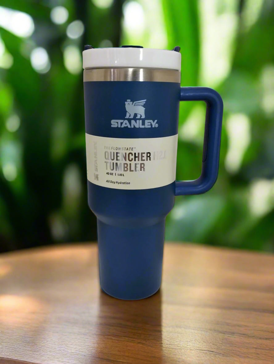 FREE Home Delivery, High Quality Stanley Tumbler With Straw, Lid, 40 Oz (1200ml) for Water, Coffee, Smoothies. Free Home Delivery In The Main Cities Of The UAE - كوب ستانلي عالي الجودة مع قشة