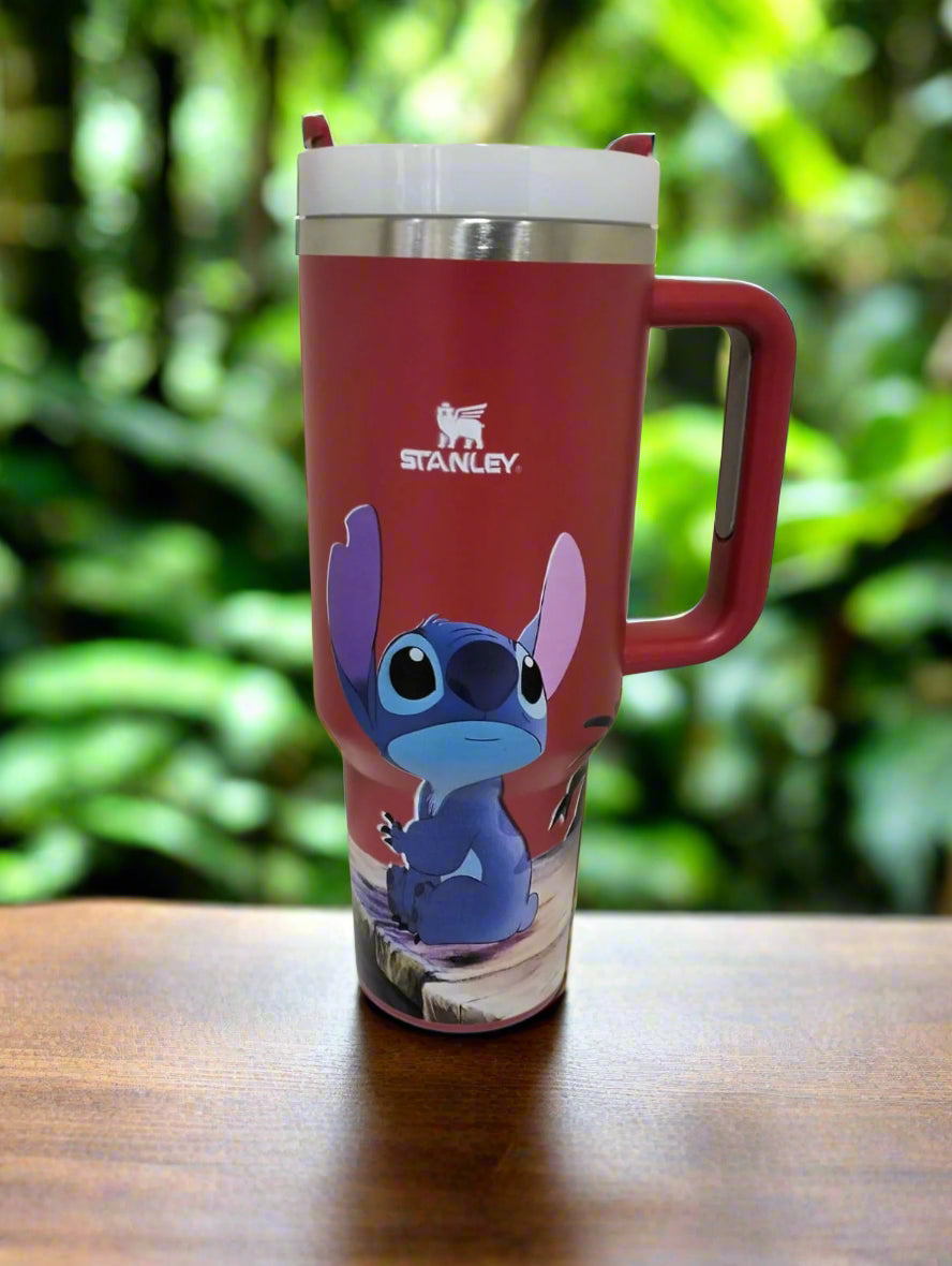 FREE Home Delivery, High Quality Stanley Tumbler With Straw, Lid, 40 Oz (1200ml) for Water, Coffee, Smoothies. Free Home Delivery In The Main Cities Of The UAE - كوب ستانلي عالي الجودة مع قشة