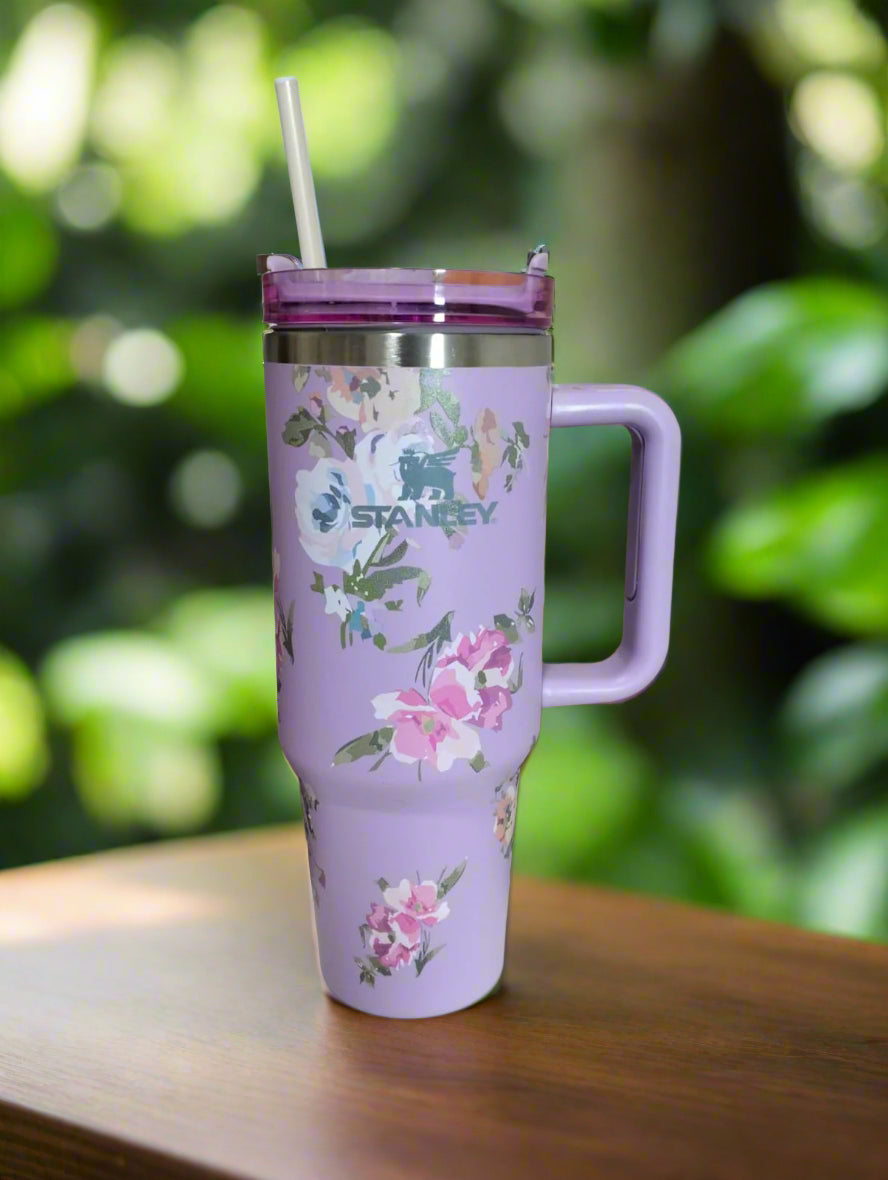 FREE Home Delivery, High Quality Stanley Tumbler With Straw, Lid, 40 Oz (1200ml) for Water, Coffee, Smoothies. Free Home Delivery In The Main Cities Of The UAE - كوب ستانلي عالي الجودة مع قشة
