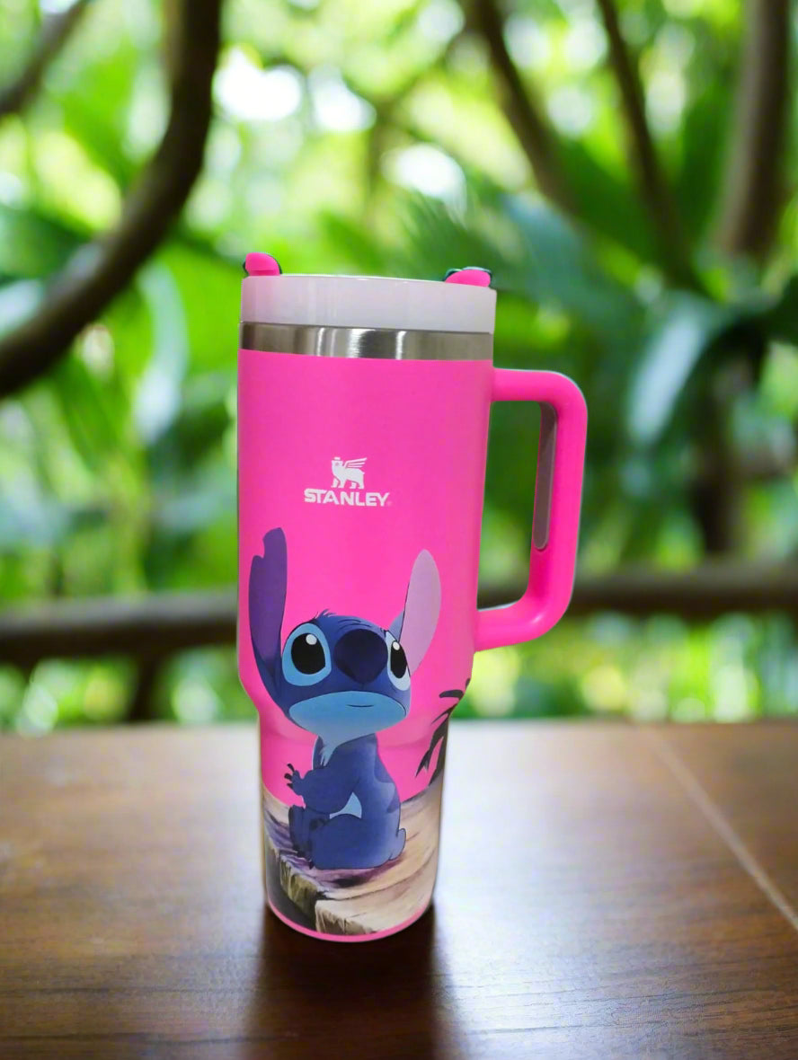 FREE Home Delivery, High Quality Stanley Tumbler With Straw, Lid, 40 Oz (1200ml) for Water, Coffee, Smoothies. Free Home Delivery In The Main Cities Of The UAE - كوب ستانلي عالي الجودة مع قشة