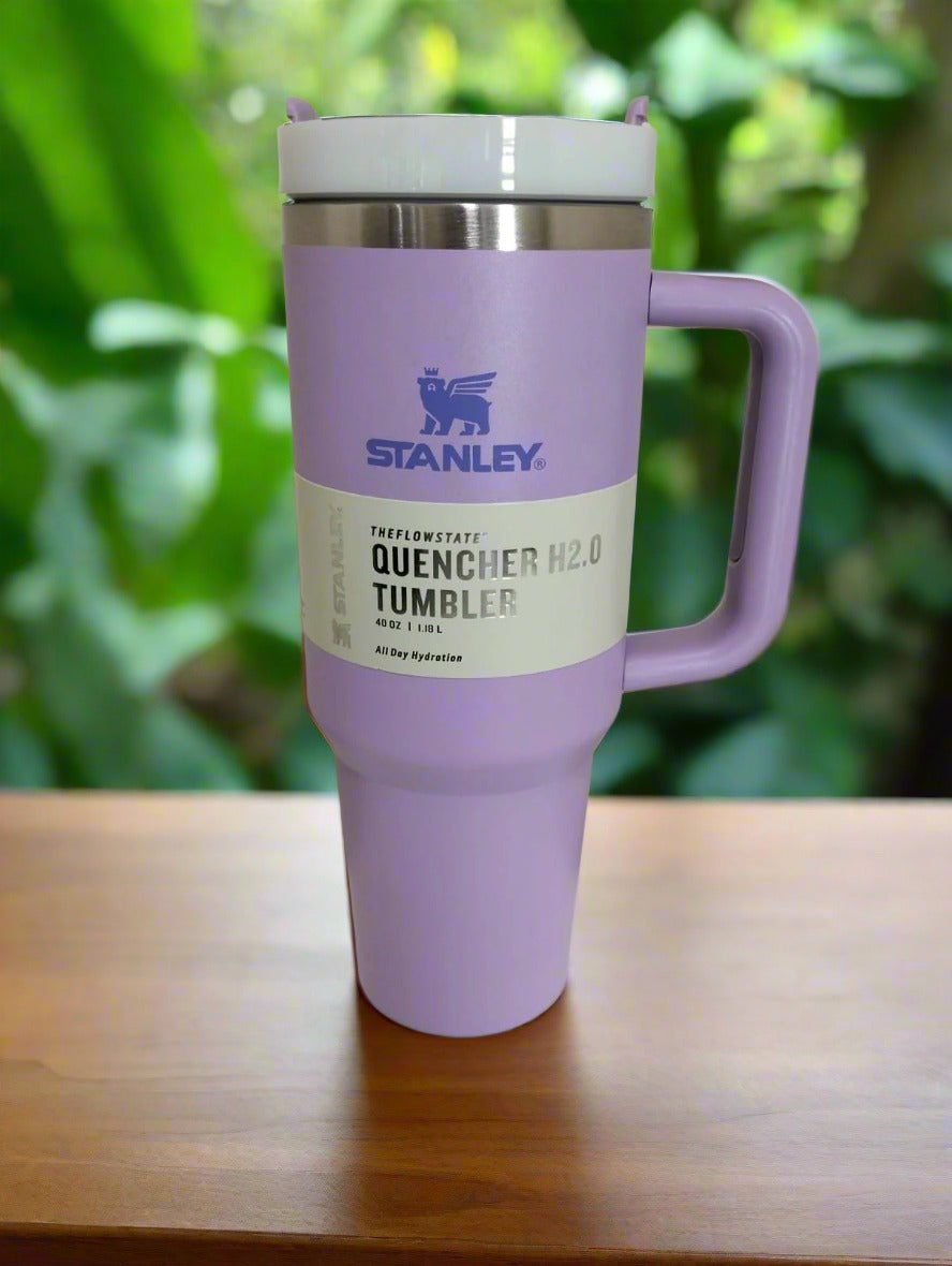 FREE Home Delivery, High Quality Stanley Tumbler With Straw, Lid, 40 Oz (1200ml) for Water, Coffee, Smoothies. Free Home Delivery In The Main Cities Of The UAE - كوب ستانلي عالي الجودة مع قشة